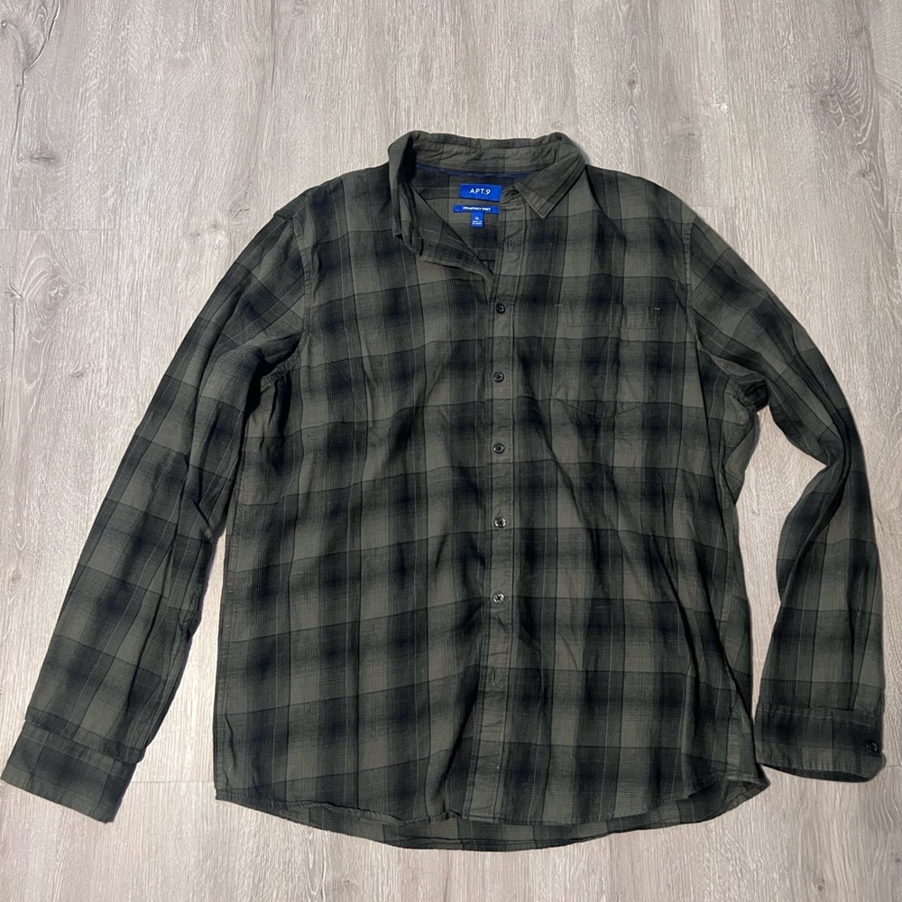Apt. 9 Green Casual Button Down Shirt